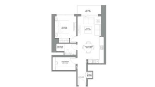 Apartment floor plan, 1.5 bedroom in 340 RIVERSIDE CRESCENT No. 11008